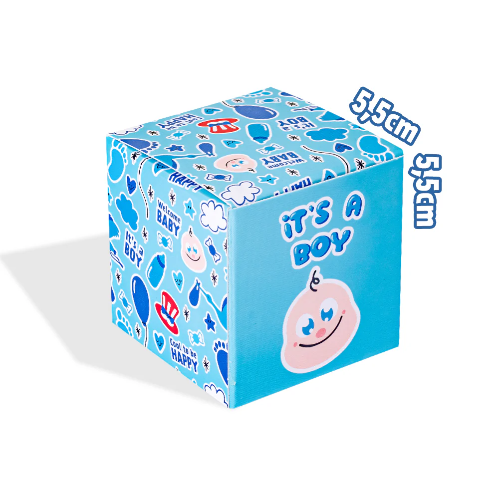 Candy Cube Kit “It’s a boy”, scatoline di caramelle gommose da 50g ideali per il baby shower o nascita (25, 50 o 75 pz) - Image 4